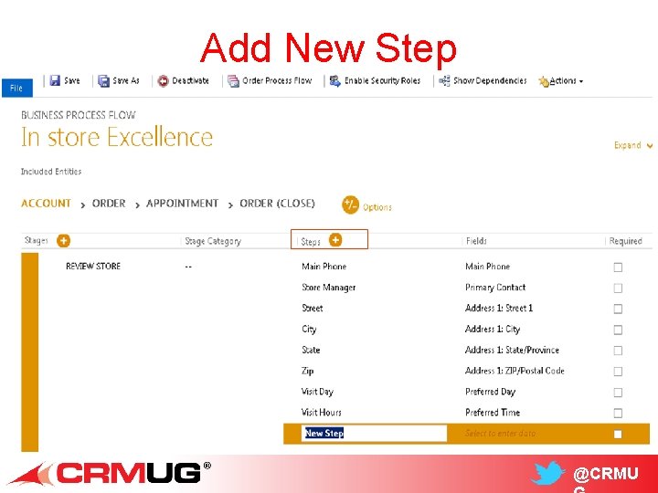 Add New Step @CRMU 