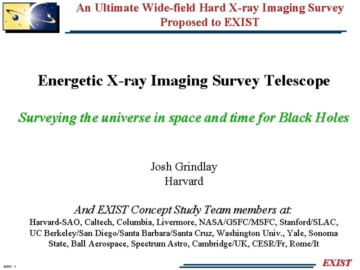 An Ultimate Wide-field Hard X-ray Imaging Survey Proposed to EXIST Energetic X-ray Imaging Survey