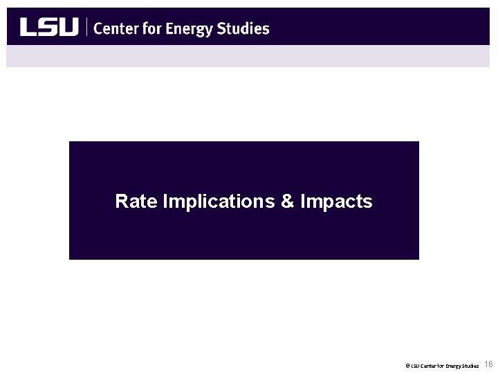 New Natural Gas End Uses & Fuel Diversity Concerns Rate Implications & Impacts ©
