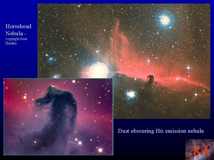 Horsehead Nebula – copyright Arne Henden Dust obscuring Ha emission nebula 8 A 