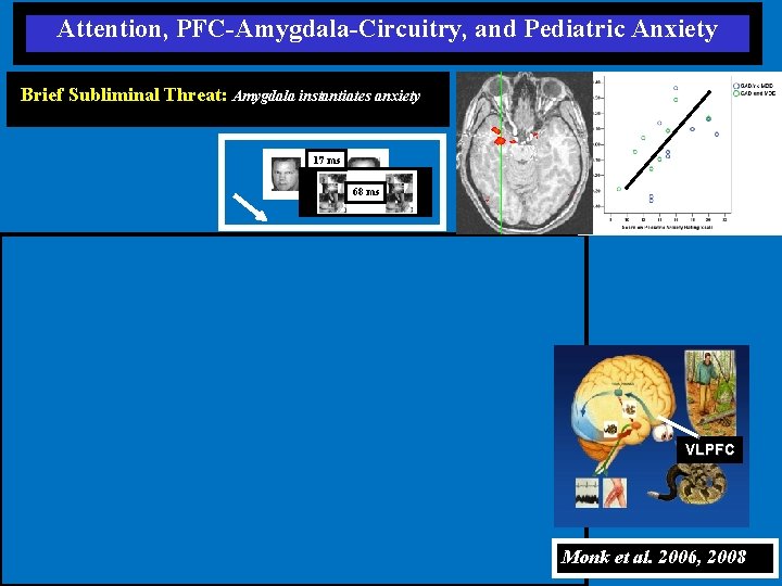 Attention, PFC-Amygdala-Circuitry, and Pediatric Anxiety Brief Subliminal Threat: Amygdala instantiates anxiety 17 ms 68