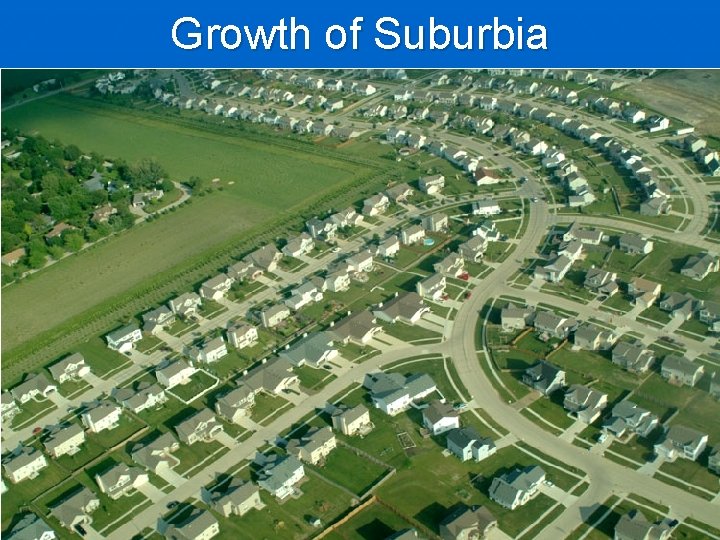 Growth of Suburbia 