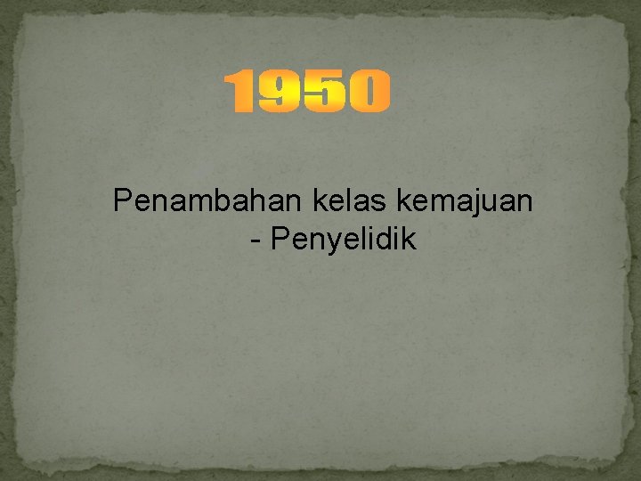 Penambahan kelas kemajuan - Penyelidik 