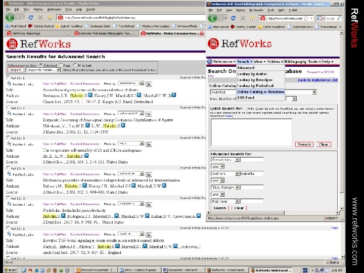 Ref. Works www. refworks. com 