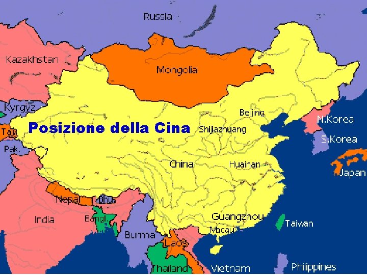 Posizione della Cina 