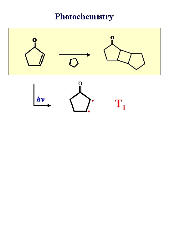 Photochemistry O hn T 1 