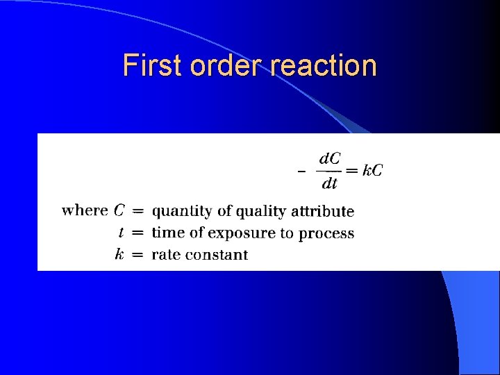 First order reaction First order reaction