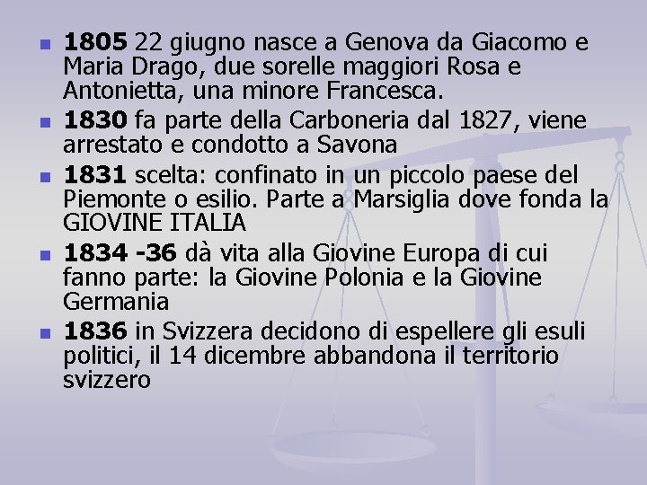 n n n 1805 22 giugno nasce a Genova da Giacomo e Maria Drago,