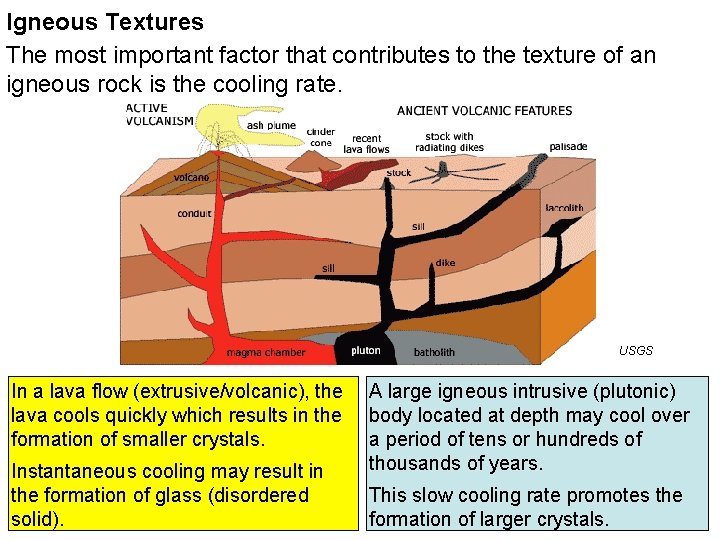 Igneous Textures The most important factor that contributes to the texture of an igneous