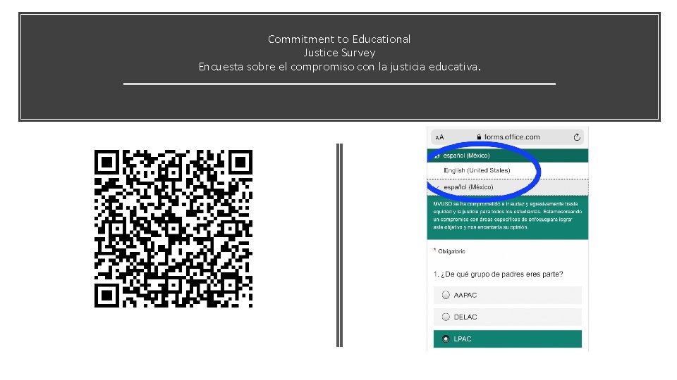 Commitment to Educational Justice Survey Encuesta sobre el compromiso con la justicia educativa. 