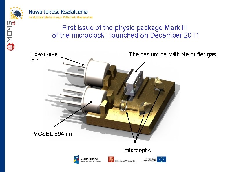 First issue of the physic package Mark III of the microclock; launched on December