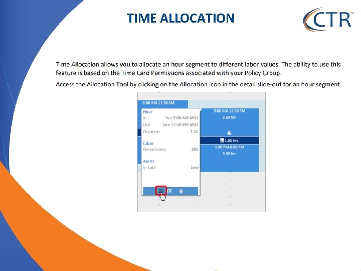 TIME ALLOCATION 