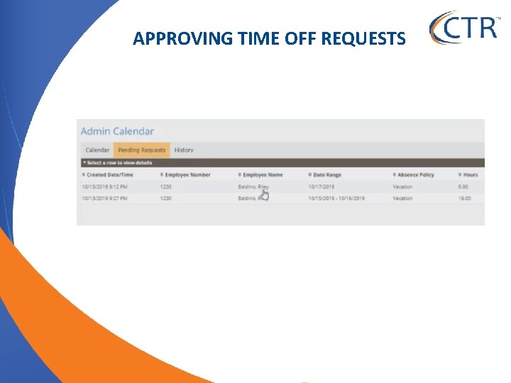 APPROVING TIME OFF REQUESTS 