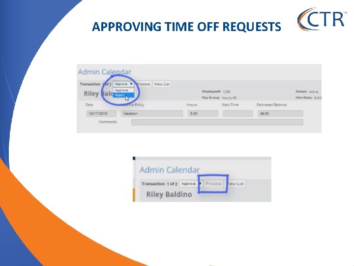 APPROVING TIME OFF REQUESTS 