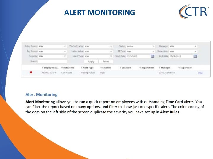 ALERT MONITORING 