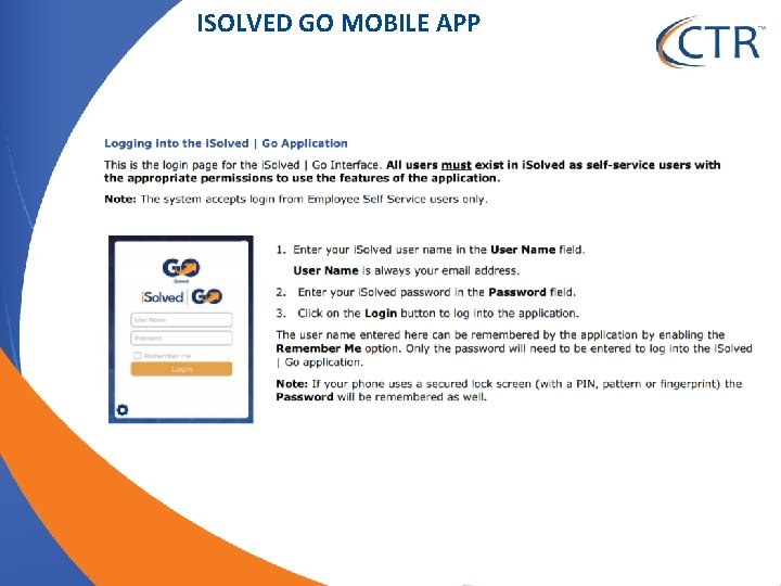 ISOLVED GO MOBILE APP 