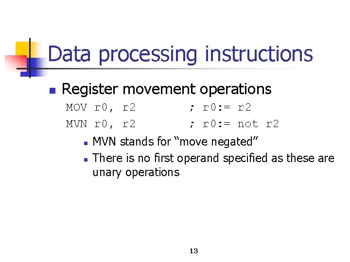 Embedded RealTime Systems Lecture ARM assembly language Dimitris