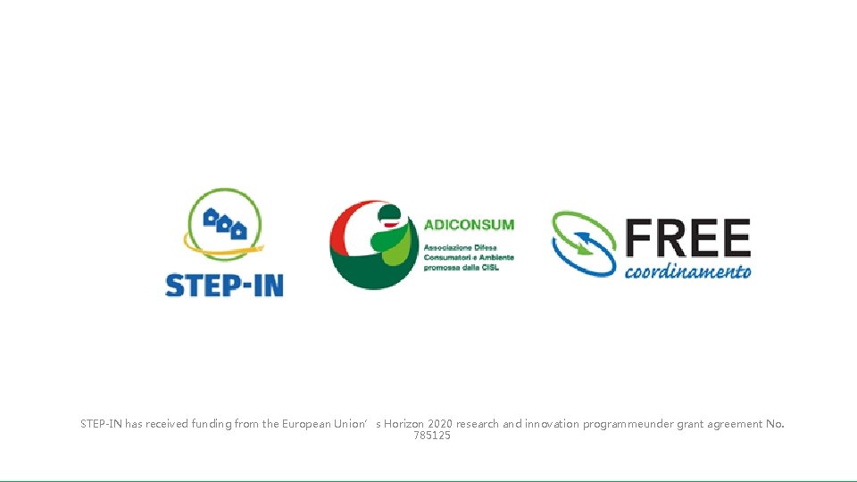 STEP-IN has received funding from the European Union’s Horizon 2020 research and innovation programmeunder