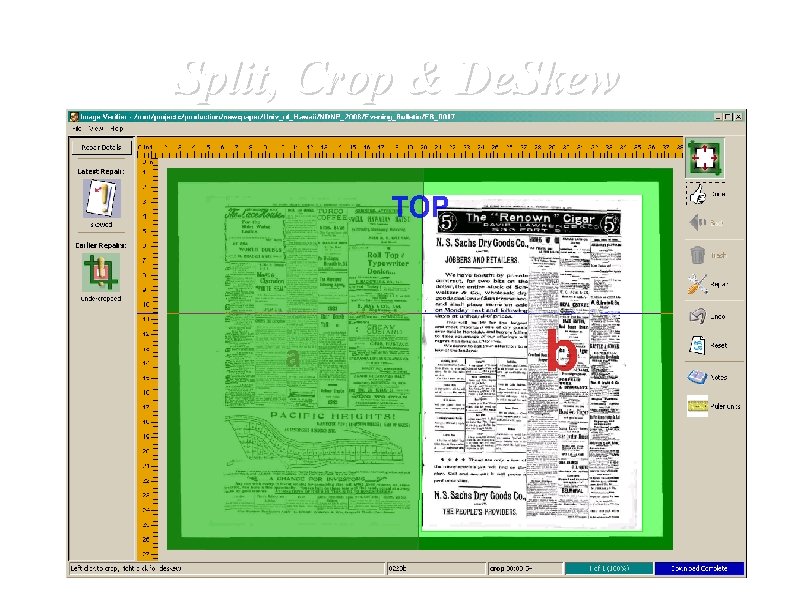 Split, Crop & De. Skew 