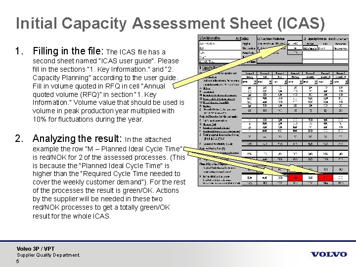 Initial Capacity Assessment Sheet (ICAS) 1. Filling in the file: The ICAS file has