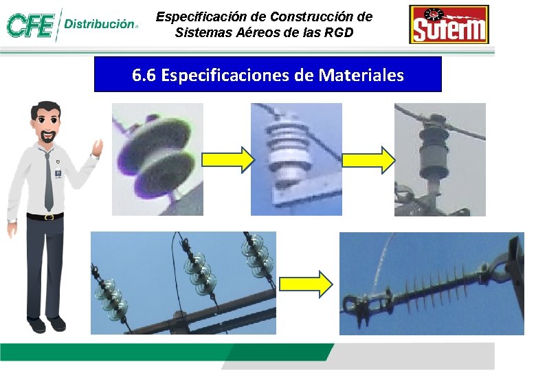 Especificación de Construcción de Sistemas Aéreos de las RGD 6. 6 Especificaciones de Materiales Especificación de Construcción de Sistemas Aéreos de las RGD 6. 6 Especificaciones de Materiales