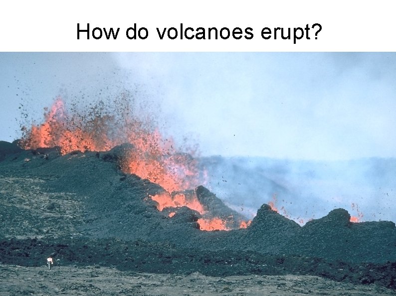 How do volcanoes erupt? 