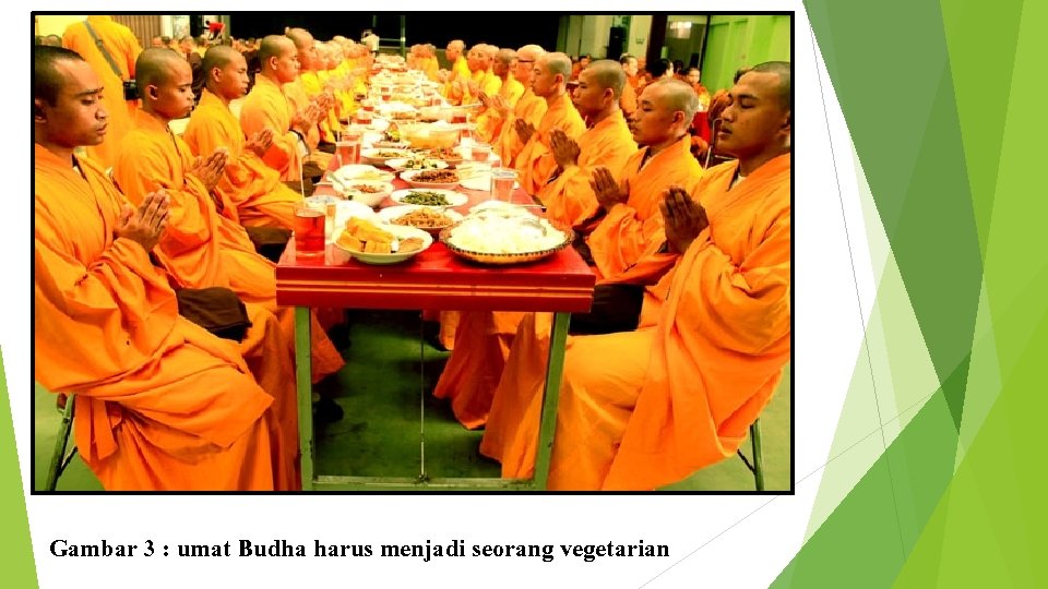 Gambar 3 : umat Budha harus menjadi seorang vegetarian 