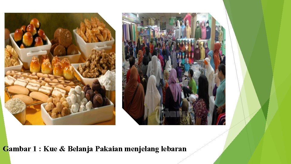 Gambar 1 : Kue & Belanja Pakaian menjelang lebaran 