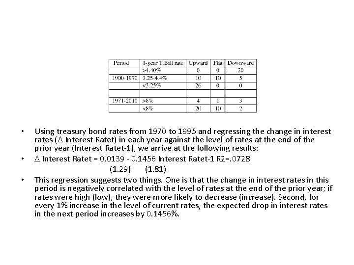 2. A Normal Range of Interest Rates • • • Using treasury bond rates