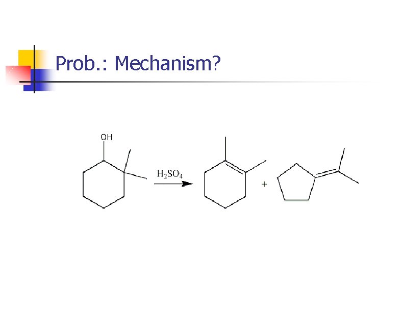 Prob. : Mechanism? 