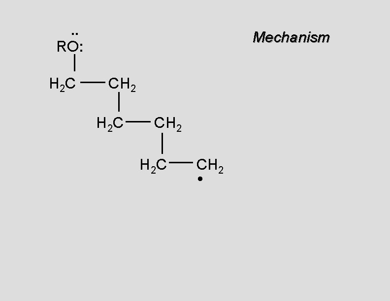 . . RO: H 2 C Mechanism CH 2 H 2 C CH 2