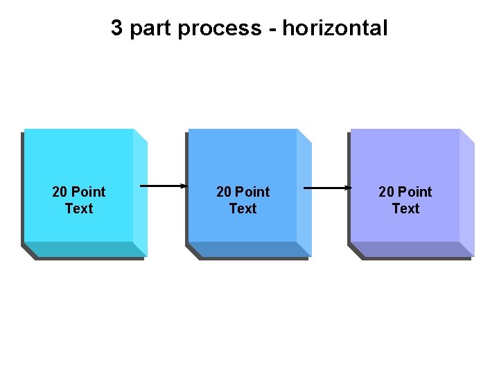 3 part process - horizontal 20 Point Text 