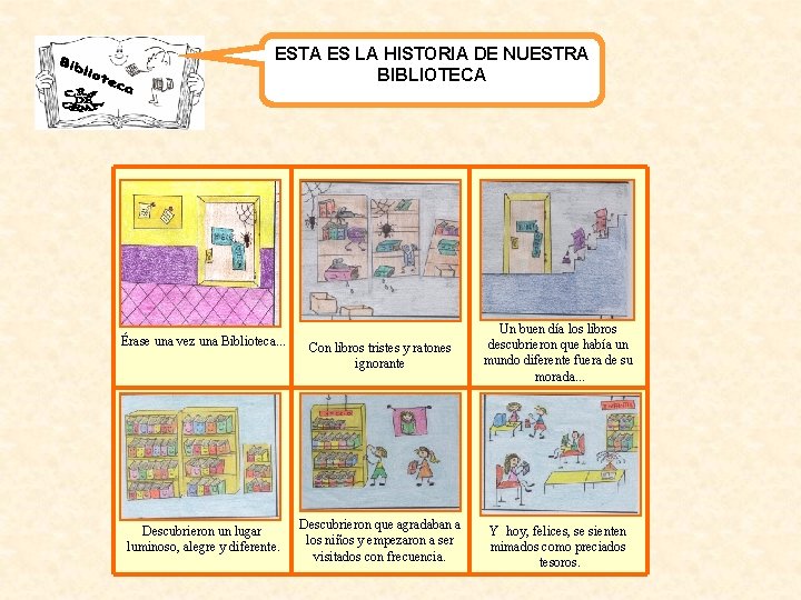 ESTA ES LA HISTORIA DE NUESTRA BIBLIOTECA Érase una vez una Biblioteca. . .