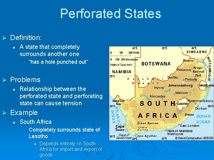 Perforated States Ø Definition: l A state that completely surrounds another one • “has