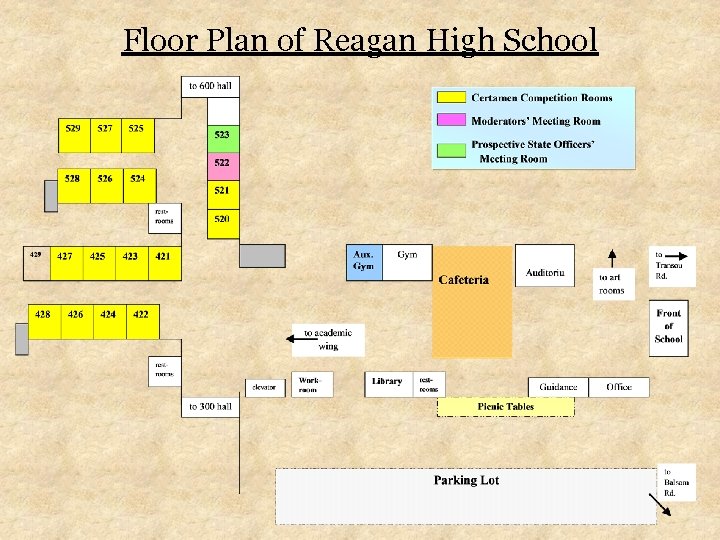 Floor Plan of Reagan High School 