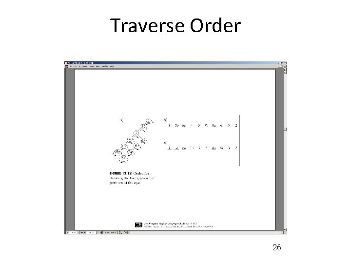 Traverse Order 26 