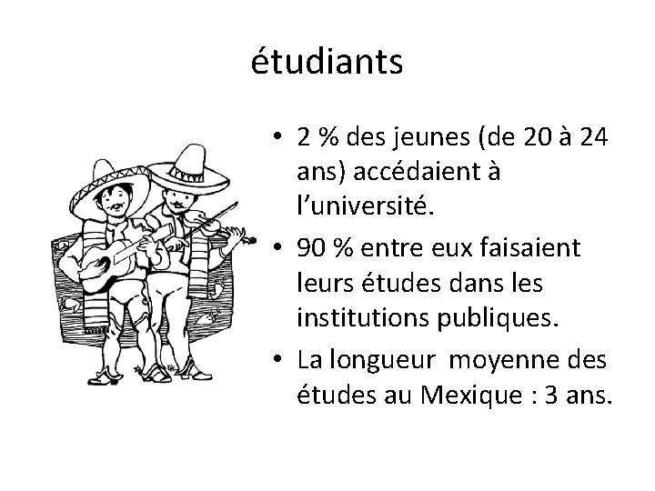 étudiants • 2 % des jeunes (de 20 à 24 ans) accédaient à l’université.