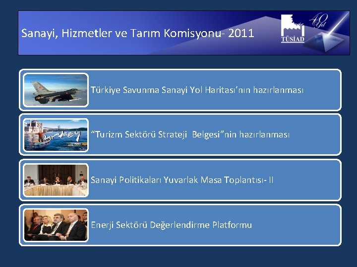 Sanayi, Hizmetler ve Tarım Komisyonu- 2011 Türkiye Savunma Sanayi Yol Haritası’nın hazırlanması “Turizm Sektörü