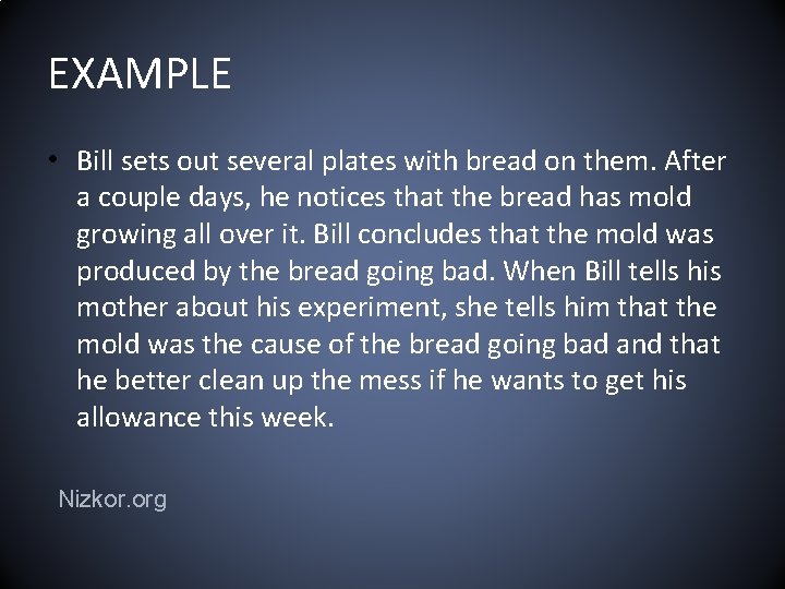 EXAMPLE • Bill sets out several plates with bread on them. After a couple