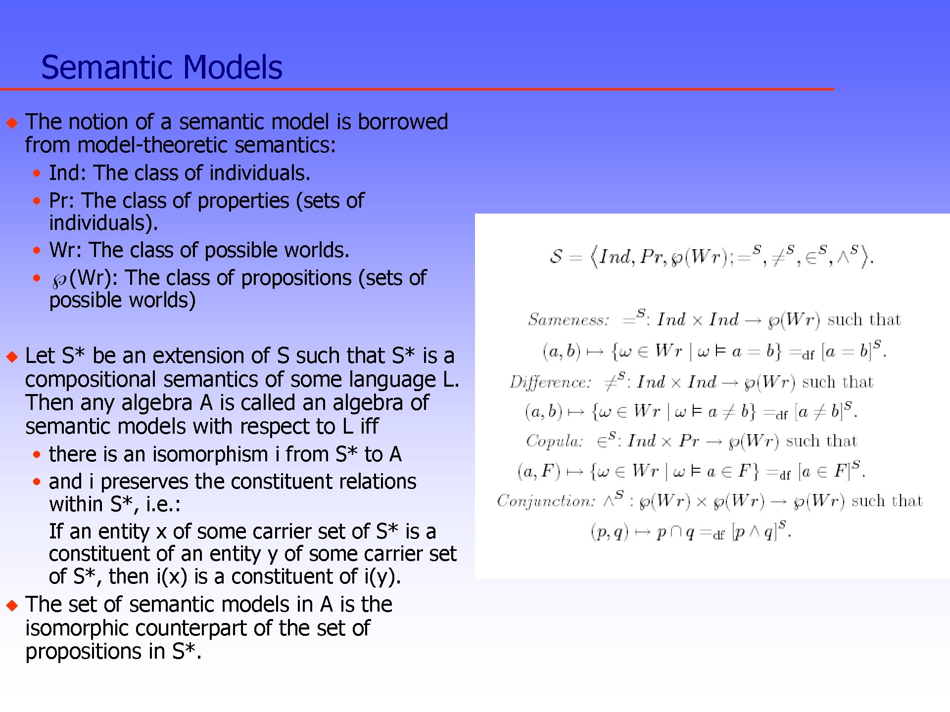 Semantic Model Cl Semantic Models in Neural Networks Markus Werning Chair
