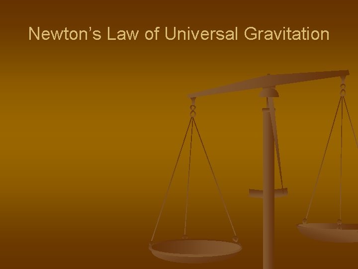 Newton’s Law of Universal Gravitation 