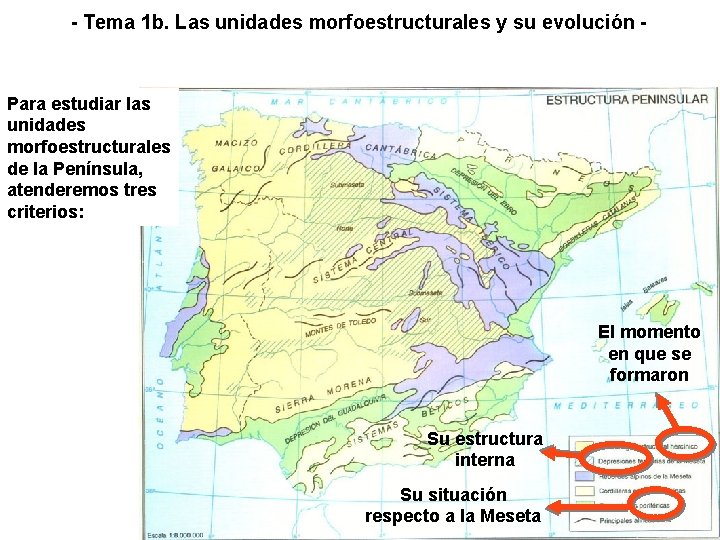 - Tema 1 b. Las unidades morfoestructurales y su evolución - Para estudiar las