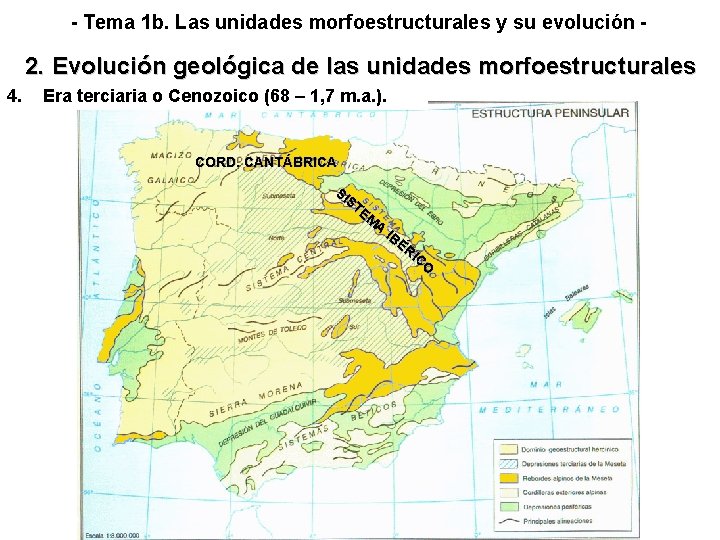 - Tema 1 b. Las unidades morfoestructurales y su evolución - 2. Evolución geológica