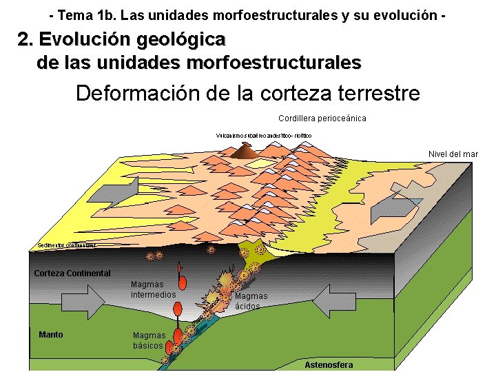 - Tema 1 b. Las unidades morfoestructurales y su evolución - 2. Evolución geológica