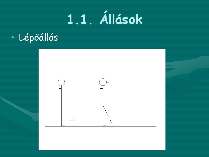 1. 1. Állások • Lépőállás 