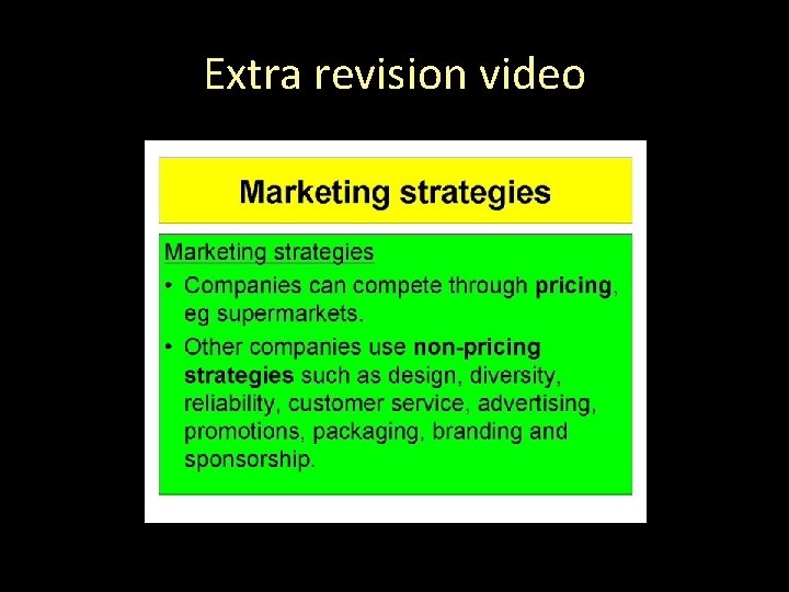 Extra revision video 