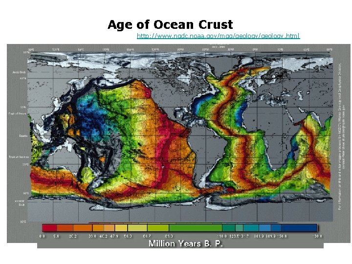Age of Ocean Crust http: //www. ngdc. noaa. gov/mgg/geology. html Age of Ocean Crust http: //www. ngdc. noaa. gov/mgg/geology. html