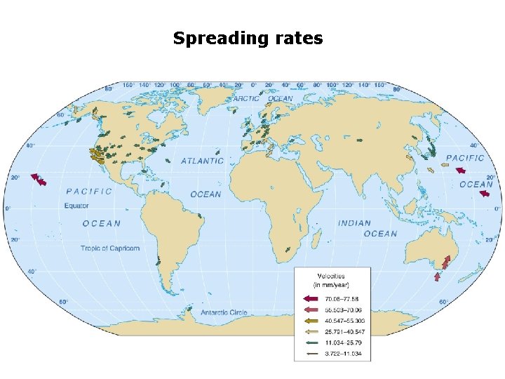 Spreading rates Spreading rates
