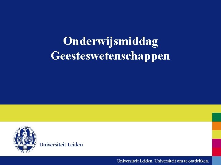 Onderwijsmiddag Geesteswetenschappen 