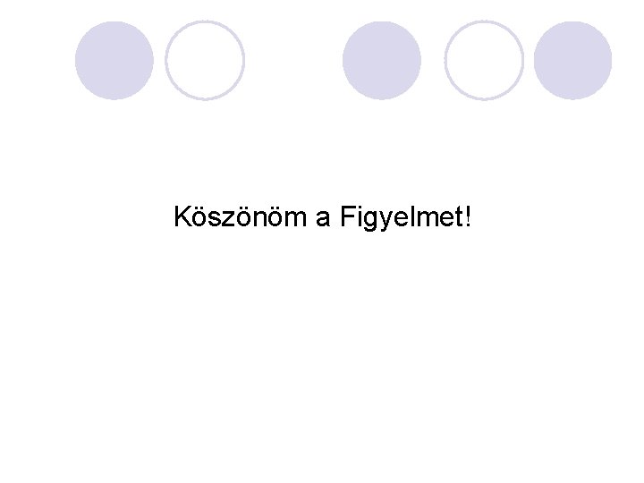 Köszönöm a Figyelmet! 